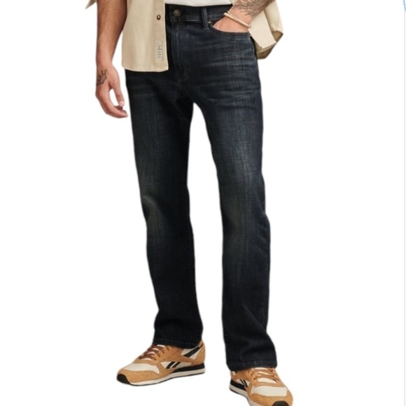 Lucky Brand Premium Denim 363 Straight Leg Deep Blue Distressed Jeans 38 x 32 - Picture 11 of 11